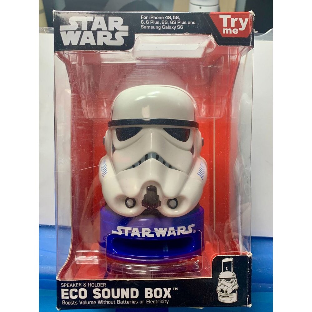 Star Wars Stormtrooper Phone Amplifier Eco Sound Box Speaker Holder Boosts Volum